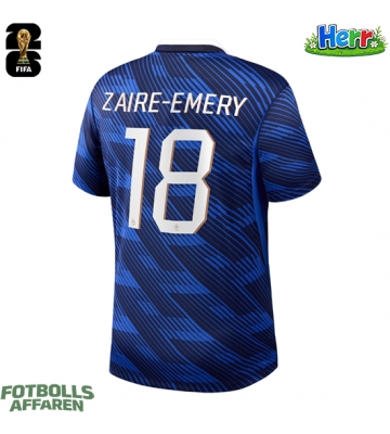 Frankrike Warren Zaire-Emery #18 Hemmatröja VM 2026 Kortärmad
